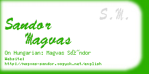 sandor magvas business card